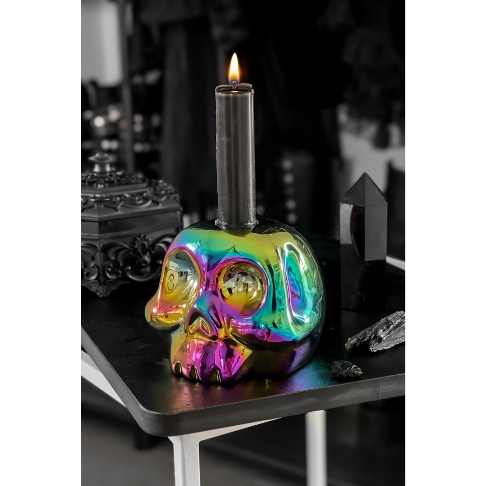 Killstar Rainbow Skulls Candle Holder 